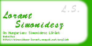 lorant simonidesz business card