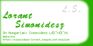 lorant simonidesz business card